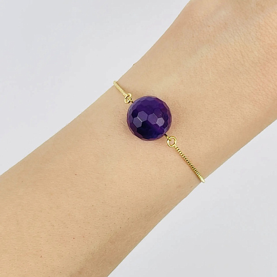 Браслет регулируемый с Аметистом, Артикул: 118786 - изображение товара №2