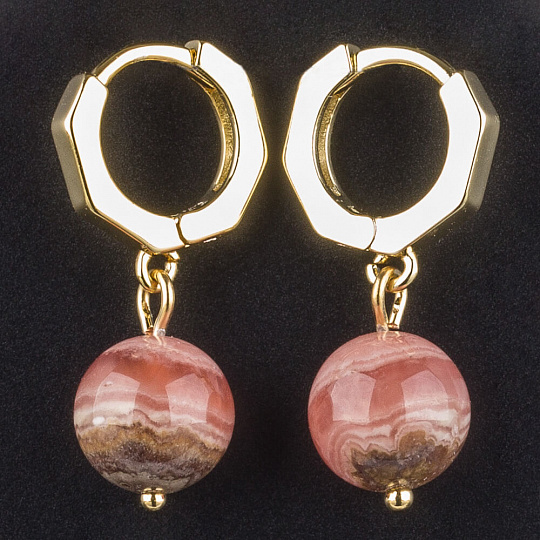 Серьги из Родохрозита, Артикул: 093615 - изображение товара №1