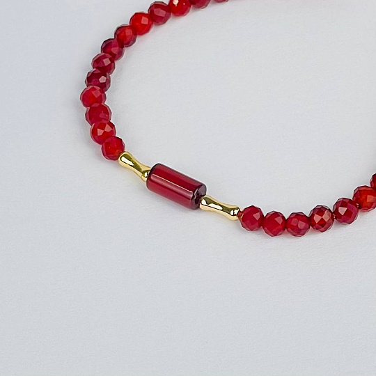 Браслет из Сердолика, Артикул: 116729 - изображение товара №3