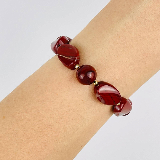 Браслет регулируемый из Яшмы, Артикул: 117890 - изображение товара №2