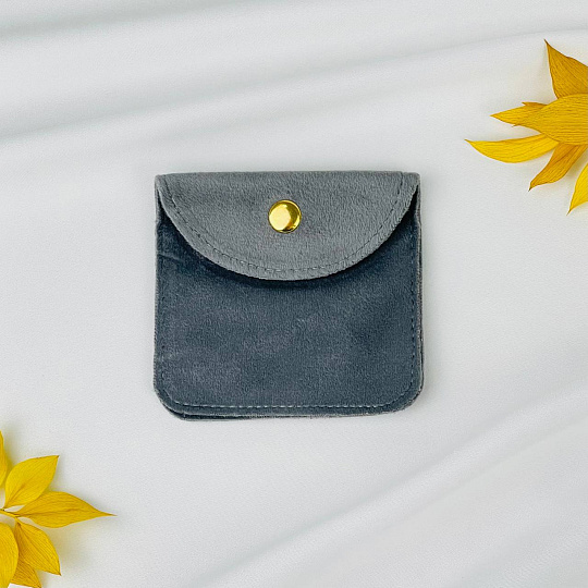 Мешочек: Бархат серый 1 шт., Артикул: 116503 - изображение товара №1