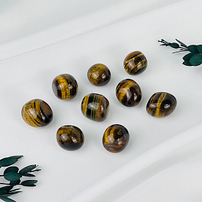 Галтовка из Тигрового глаза (25 шт), Артикул: 118052 - изображение товара №1