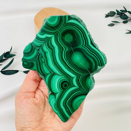 Срез Малахита на подставке, Артикул: 116116 - изображение товара №2