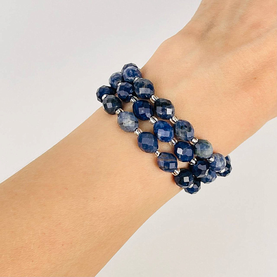 Бусины для украшений из Содалита (37 бусин), Артикул: 075375 - изображение товара №2