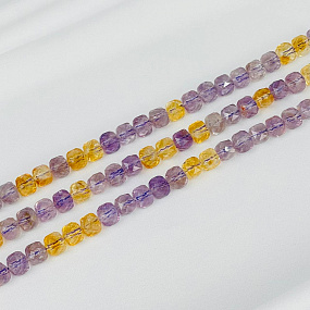 Бусины для украшений из лавандового Аметиста и Цитрина (50 бусин), Артикул: 116735 - изображение товара №3