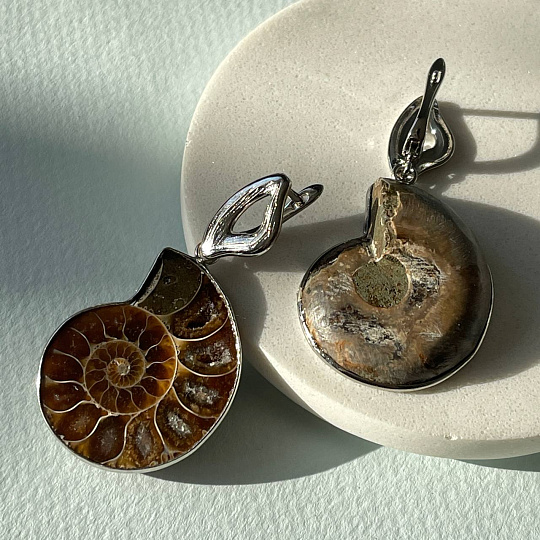 Серьги из Аммонита, Артикул: 097755 - изображение товара №2