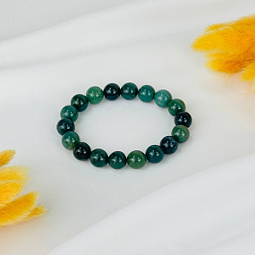 Браслет из Мохового агата, Артикул: 075129 - изображение товара №2