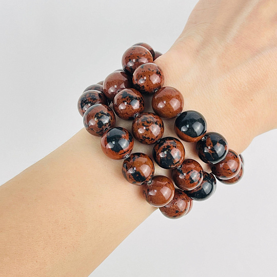 Бусины для украшений из Обсидина (30 бусин), Артикул: 049105 - изображение товара №2