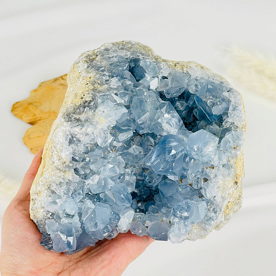 Друза Целестина на подставке, Артикул: 117682 - изображение товара №3