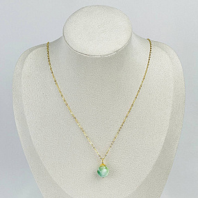 Кулон на цепочке из Ангелита, Артикул: 118415 - изображение товара №1