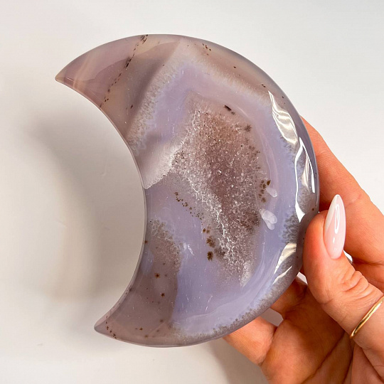 Месяц из Агата с жеодой, Артикул: 095778 - изображение товара №1