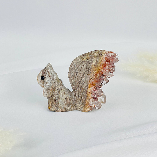 Белка из камня с друзами Горного Хрусталя, Артикул: 117425 - изображение товара №5