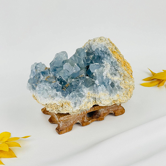 Друза Целестина на подставке, Артикул: 117687 - изображение товара №1