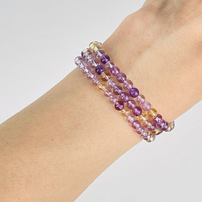 Бусины для украшений из Аметрина (86 бусин), Артикул: 085498 - изображение товара №1