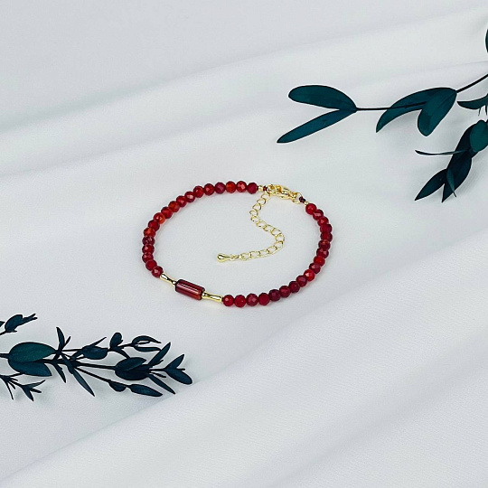 Браслет из Сердолика, Артикул: 116729 - изображение товара №2