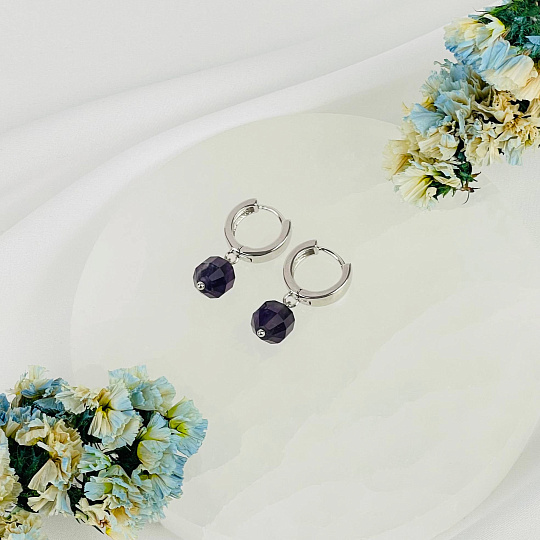 Серьги из Аметиста, Артикул: 116834 - изображение товара №2