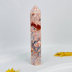 Кристалл из розового цветочного Агата