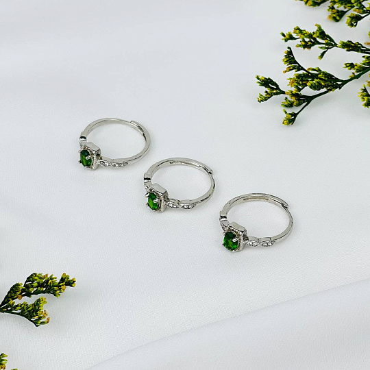 Кольцо регулируемое из Хромдиопсида, Артикул: 115738 - изображение товара №2