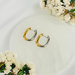 Швензы серьги "Конго" позолоченные, Артикул: 117065 - изображение товара №1