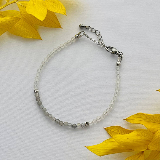 Браслет из Горного Хрусталя и Лабрадора, Артикул: 102614 - изображение товара №1