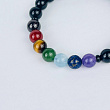 Браслет 7 чакр из Агата и Самоцветов