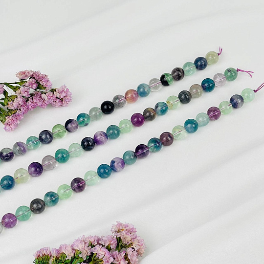 Бусины для украшений из Флюорита (32 бусины), Артикул: 092882 - изображение товара №1