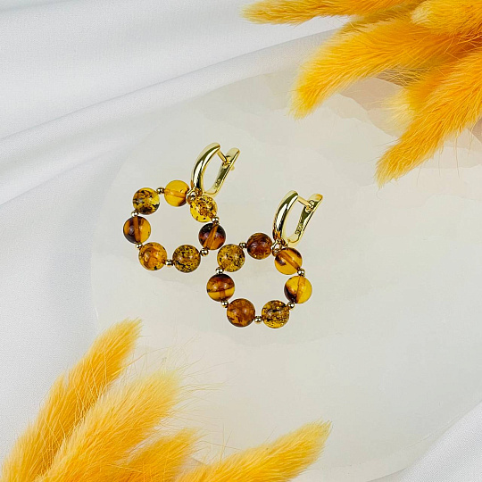 Серьги из Янтаря, Артикул: 116554 - изображение товара №2