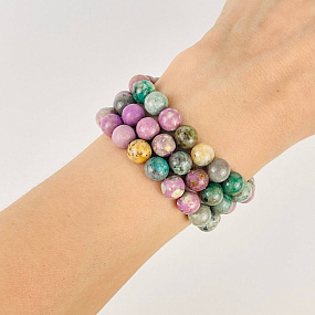 Бусины для украшений из Фосфосидерита и Варисцита (46 бусин), Артикул: 117023 - изображение товара №2