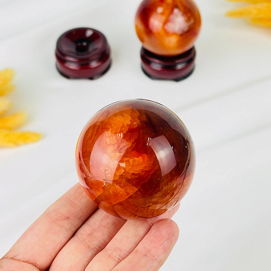 Шар из Сердолика на подставке, Артикул: 116913 - изображение товара №2