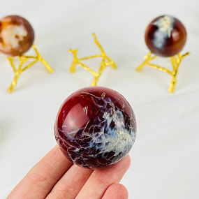 Шар из Сердолика на подставке, Артикул: 116910 - изображение товара №2