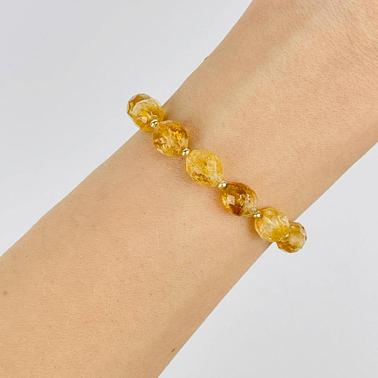 Браслет регулируемый с Цитрином, Артикул: 117907 - изображение товара №2