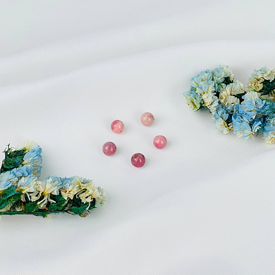 Бусины для украшений из Родонита (5 шт), Артикул: 093128 - изображение товара №1