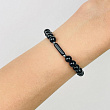 Браслет из черного Агата и Гематита