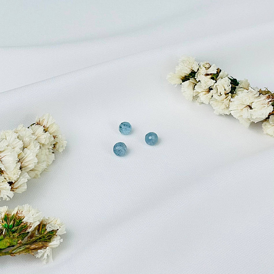 Бусины для украшений из Аквамарина (3 шт), Артикул: 116490 - изображение товара №1