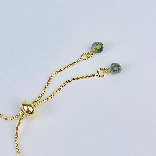 Браслет регулируемый с Моховым агатом, Артикул: 117866 - изображение товара №3