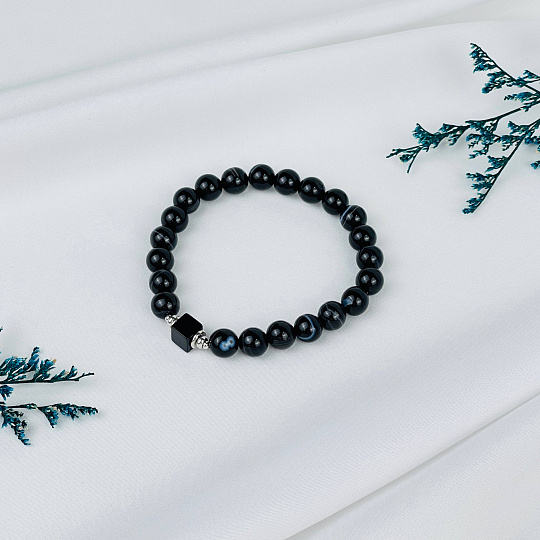 Браслет из полосатого Агата, Артикул: 073309 - изображение товара №2