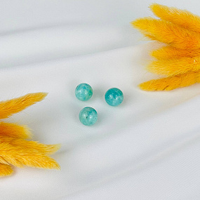 Бусины для украшений из Амазонита (3 шт), Артикул: 117543 - изображение товара №1