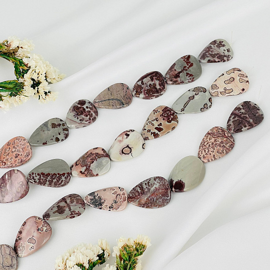 Бусины для украшений из пейзажной Яшмы, Артикул: 117449 - изображение товара №1