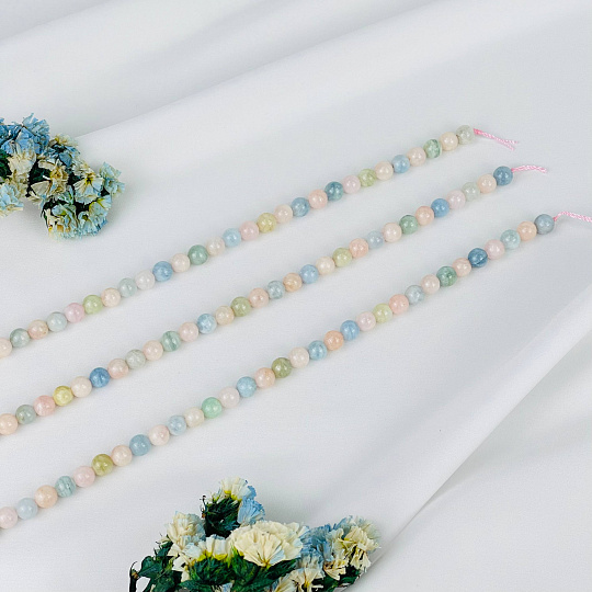 Бусины для украшений из Берилла, Аквамарина и Морганита (50 бусин), Артикул: 078634 - изображение товара №2