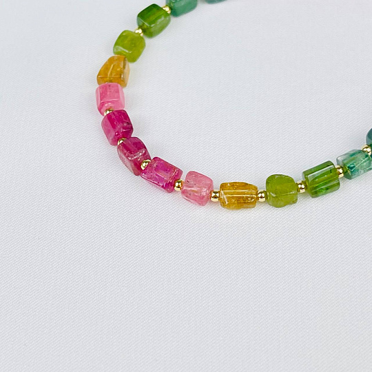 Браслет из Турмалина микс, Артикул: 115653 - изображение товара №3