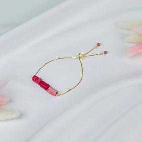 Браслет регулируемый из розового Турмалина