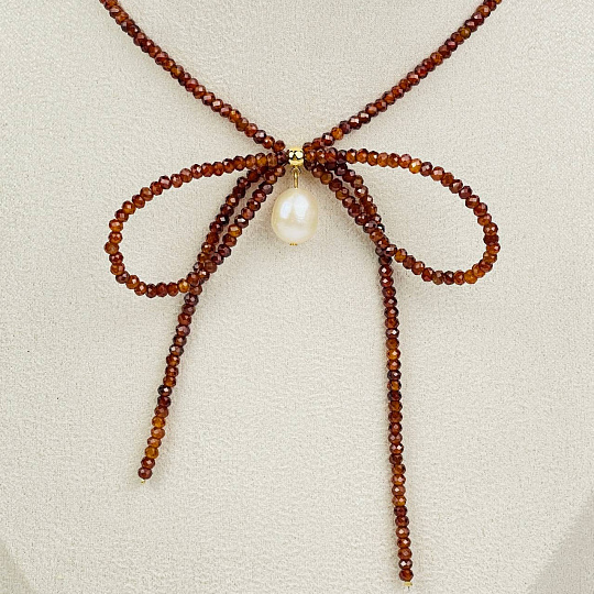 Колье из Граната (Спессартин), Артикул: 119876 - изображение товара №2