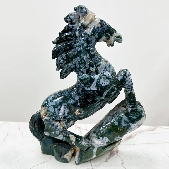 Статуэтка Конь из Мохового агата, Артикул: 117342 - изображение товара №1