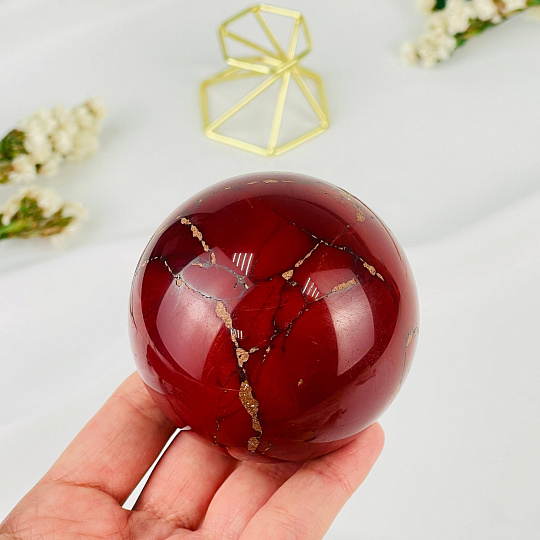 Шар из Яшмы "Мукаит", Артикул: 088701 - изображение товара №2