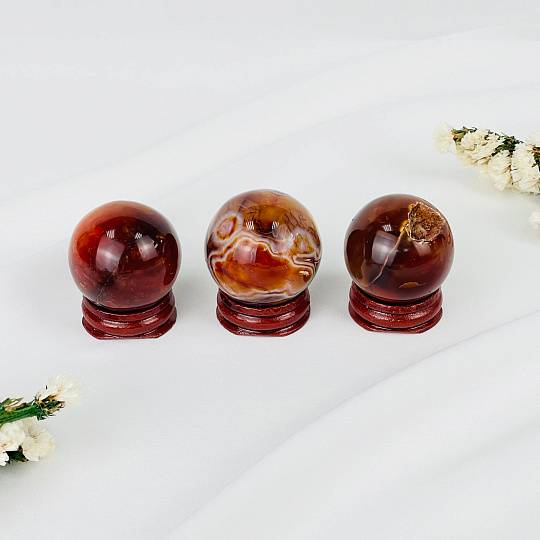 Шар из Сердолика на подставке, Артикул: 116909 - изображение товара №1