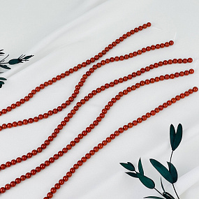 Бусины для украшений из красной Яшмы (64 бусины), Артикул: 101613 - изображение товара №2