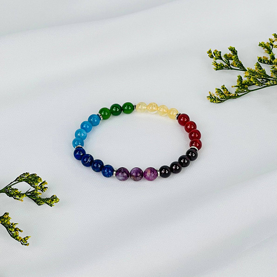 Браслет 7 чакр из Самоцветов, Артикул: 117588 - изображение товара №1