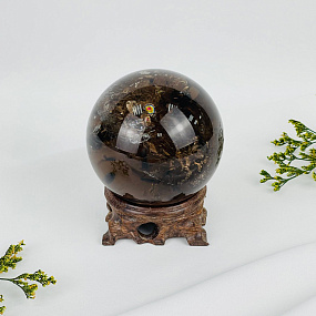 Шар из Раухтопаза на подставке, Артикул: 117522 - изображение товара №1