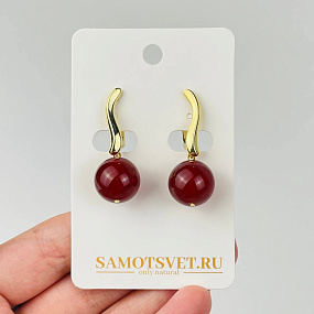 Серьги из Сердолика
