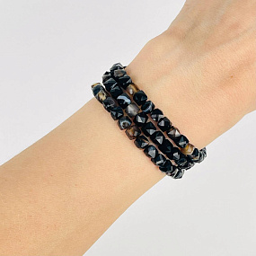 Бусины для украшений из полосатого Агата (70 бусин)